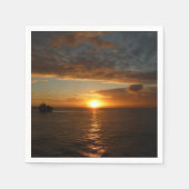 Sunset at Zee II Tropical Seascape Servetten (Voorkant)