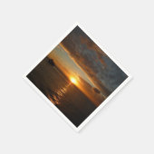 Sunset at Zee II Tropical Seascape Servetten (Hoek)