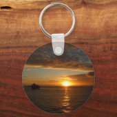Sunset at Zee II Tropical Seascape Sleutelhanger (Voorkant)
