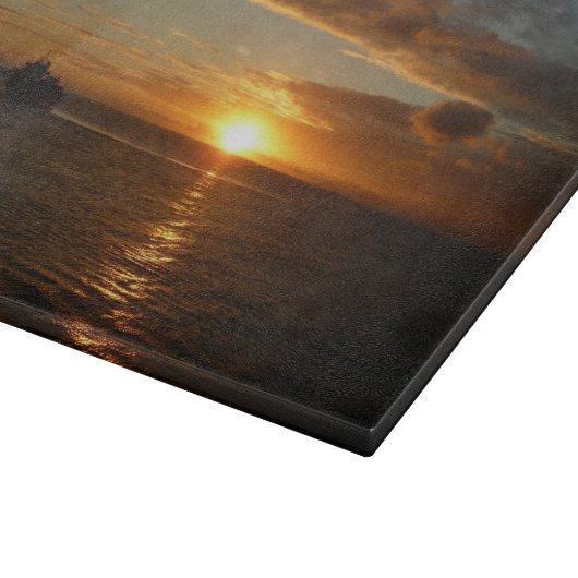 Sunset at Zee II Tropical Seascape Snijplank (Hoek)