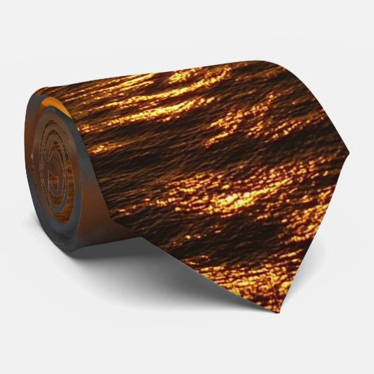 Sunset at Zee II Tropical Seascape Stropdas (Opgerold)