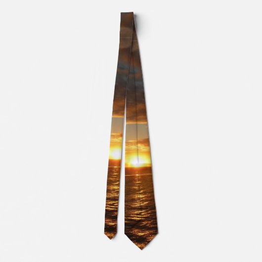 Sunset at Zee II Tropical Seascape Stropdas (Achterkant)