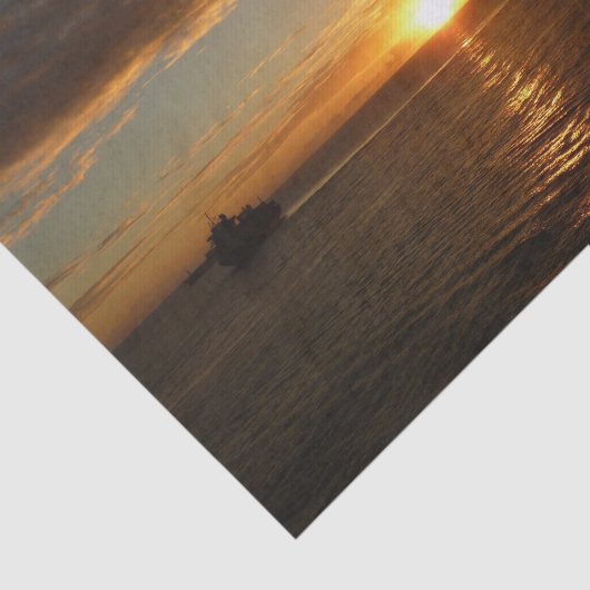 Sunset at Zee II Tropical Seascape Tissuepapier (Detail)