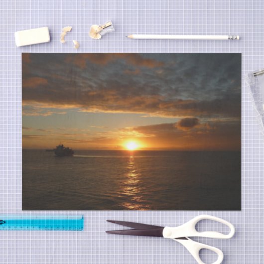 Sunset at Zee II Tropical Seascape Tissuepapier (Craft)