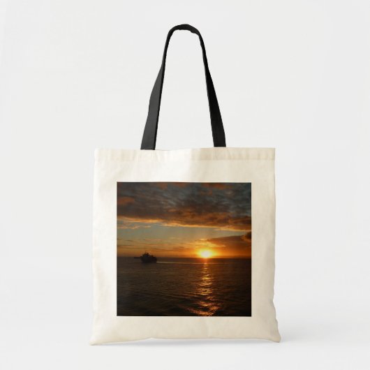 Sunset at Zee II Tropical Seascape Tote Bag (Voorkant)