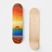 Sunset at Zee Persoonlijk Skateboard (Voorkant)