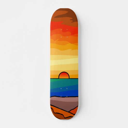 Sunset at Zee Persoonlijk Skateboard (Voorkant)