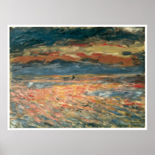 Sunset at Zee, Pierre-Auguste Renoir Poster