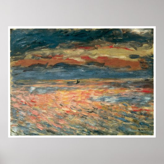 Sunset at Zee, Pierre-Auguste Renoir Poster (Voorkant)