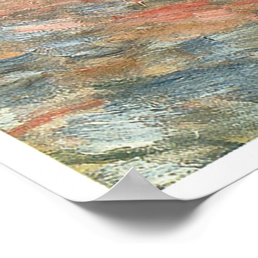 Sunset at Zee, Pierre-Auguste Renoir Poster (Hoek)