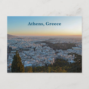 Sunset Athens Griekenland Cityscape Briefkaart
