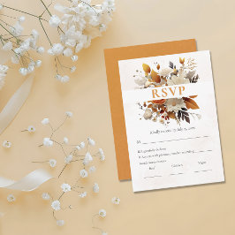 Sunset Autumn Florals Waterverf RSVP Kaartje