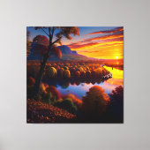 Sunset Autumn Splendor Uitzicht Landscape 2 Canvas Afdruk (Voorkant)