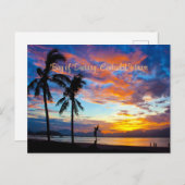 Sunset, Baai van Danang, Centraal-Vietnam, Briefkaart (Voorkant / Achterkant)