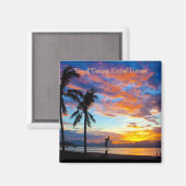 Sunset, Baai van Danang, Centraal-Vietnam, Magneet (Voorkant / Achterkant)