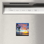 Sunset, Baai van Danang, Centraal-Vietnam, Magneet (Insitu (Vaatwasser))