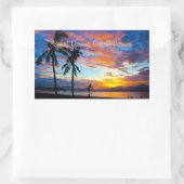 Sunset, Baai van Danang, Centraal-Vietnam, Rechthoekige Sticker (Tas)