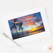 Sunset, Baai van Danang, Centraal-Vietnam, Rechthoekige Sticker (Envelop)