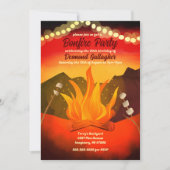 Sunset Backyard Bonfire Party uitnodiging (Voorkant)