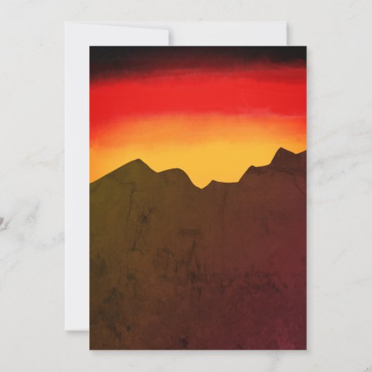 Sunset Backyard Bonfire Party uitnodiging (Achterkant)