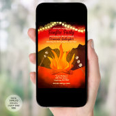 Sunset Backyard Bonfire Party uitnodiging