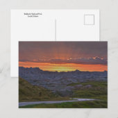 Sunset, Badlands National Park Briefkaart (Voorkant / Achterkant)