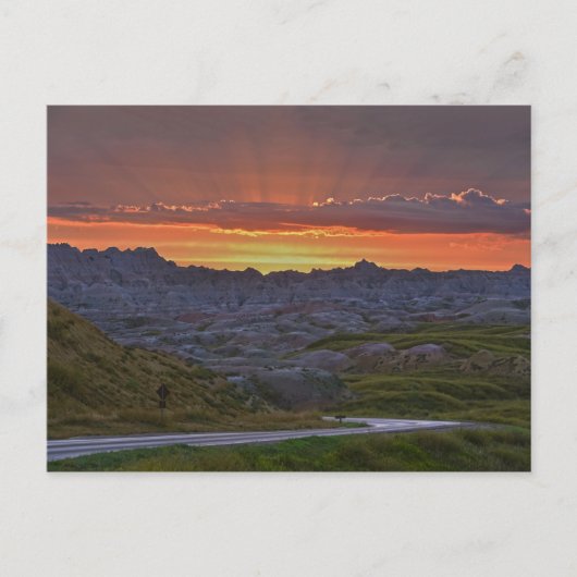 Sunset, Badlands National Park Briefkaart (Voorkant)