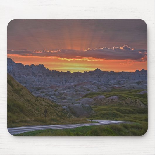 Sunset, Badlands National Park Muismat (Voorkant)
