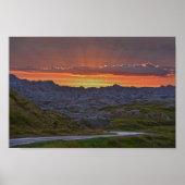 Sunset, Badlands National Park Poster (Voorkant)