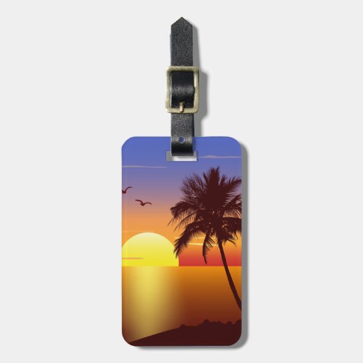 Sunset bagagelabel (Voorkant verticaal)