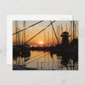 Sunset Bagenkop Harbour, Langeland, Denemarken Briefkaart (Voorkant / Achterkant)