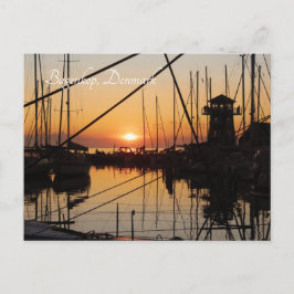 Sunset Bagenkop Harbour, Langeland, Denemarken Briefkaart