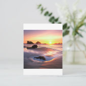Sunset Bandon Oregon Briefkaart (Staand voorkant)