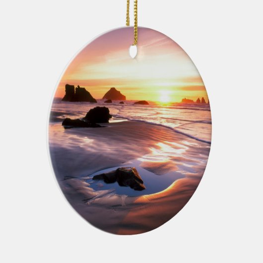 Sunset Bandon Oregon Keramisch Ornament (Rechts)