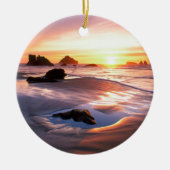Sunset Bandon Oregon Keramisch Ornament (Voorkant)