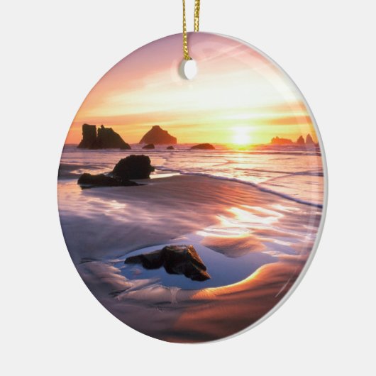 Sunset Bandon Oregon Keramisch Ornament (Links)