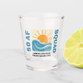 Sunset Beach 50 AF Crew Leuke Verjaardag Shot Glas (Voorkant)