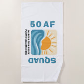 Sunset Beach 50 AF Crew Leuke Verjaardag Strandlaken (Voorkant)