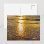 Sunset Beach Abstracte kunst Briefkaart (Voorkant / Achterkant)