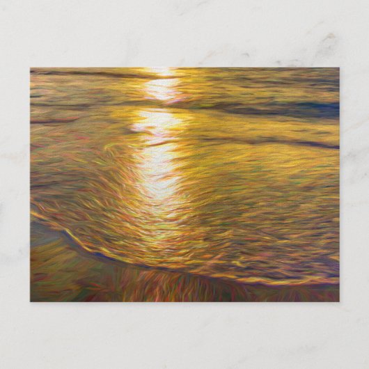 Sunset Beach Abstracte kunst Briefkaart (Voorkant)