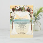 Sunset Beach Arbor bruiloft uitnodiging (Staand voorkant)