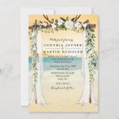 Sunset Beach Arbor bruiloft uitnodiging (Voorkant)