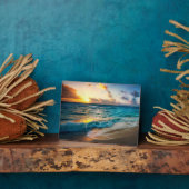Sunset Beach Art Decor Plaque Fotoplaat (Zijkant)