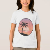 Sunset Beach Badge  Tri-Blend Shirt (Voorkant)