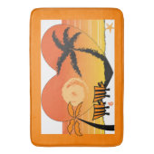 Sunset Beach Bath Mat Oranje (Voorkant Verticaal)