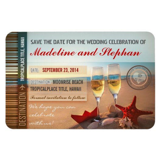 Sunset Beach bestemming Sla de datum magneten op (Horizontaal)