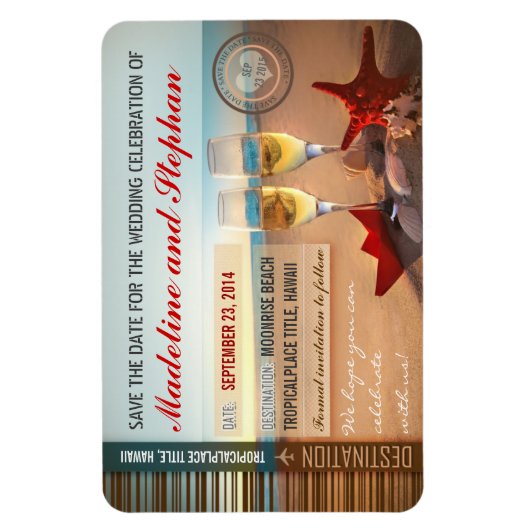 Sunset Beach bestemming Sla de datum magneten op (Verticaal)