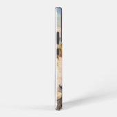 Sunset Beach Boardwalk Waterverf Samsung Galaxy Hoesje (Rechterkant)