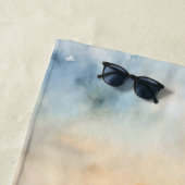 Sunset Beach Boardwalk Waterverf Strandlaken (In situ)