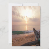 Sunset Beach Boat Viering van het Leven Kaart (Achterkant)